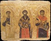 unknow artist The Apostle Phillip and the Saints Theodore and Demetrius oil